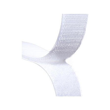 Çankaya Cırt Bant Şerit, Arkası Yapışkanlı, Beyaz 2 cm Çapında 1 Metre ( Ilmek& Kanca )Takım