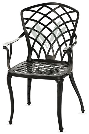 Ceritti Ferforje Görünümlü Masa ve Sandalye, Bahçe, Balkon ve Dış Mekanda Kullanılabilir, 2 Yıl Garantili, 150 kg Taşıma Kapasiteli, Plastik Kare Masa ve Sandalye Takımı