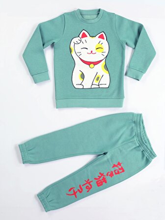 Japan  Cat Yeşil Kız Çocuk Eşofman Takım