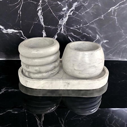 Beton Oval Altlık ve Saksı