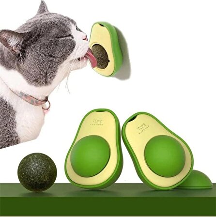 CoolToolls Avokado Kedi Nanesi Kedi Otu Topu Kedi Oyuncağı Yapışkanlı Catnip