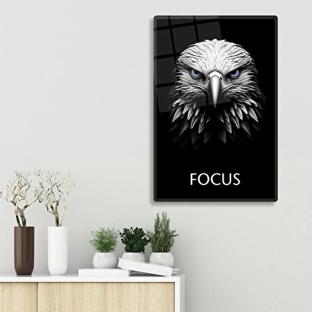 Cam Tablo | Motivasyon Serisi | Eagle - Focus | 40cm x 60cm