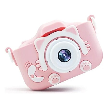 Mini Eğitici Çocuk Fotoğraf Makinesi Kılıflı Kamera Çocuklar İçin Dijital Fotoğraf ve Oyun Makinesi
