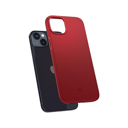 (KUTU HASARLI SIFIR ÜRÜN) Spigen Apple iPhone 14 / iPhone 13 Kılıf Thin Fit Red