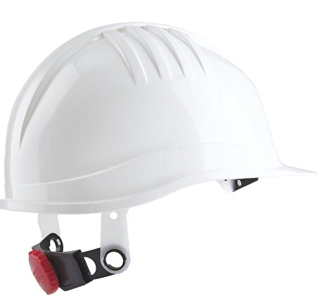 Bbu Safety Sc 3000r - 3001 Hdpe Beyaz Renk Vida Çark Ayarlı Plastik İçlikli İş Güvenliği Bareti 