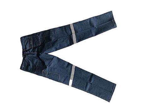 Kot İş Pantalonu Full Lycra Reflektörlü Mavi Renk