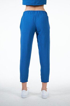 Mavi Kadın Keten Görünümlü Carrot Fit Havuç Pantolon - Perla