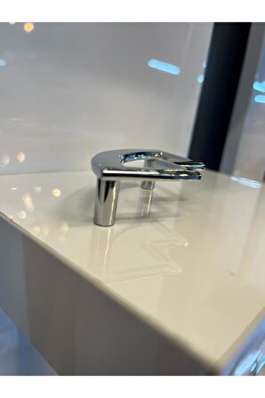 Çakra Metal Kulp 64mm Krom Dolap Kapak Modern Çekmece Mobilya Komidin Tv Ünite Şifonyer Gümüş