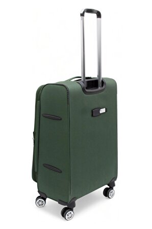 Haki Orta Boy Carry-on Ultra Hafif Lüks Kumaş Valiz