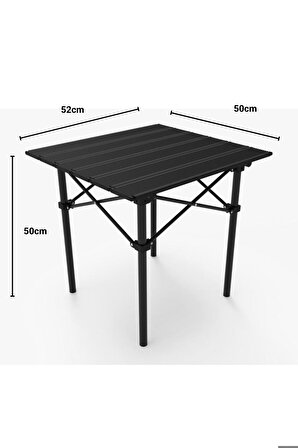 Katlanır Kamp Ve Piknik Masası ( Küçük Boy 52cmx50cmx50cm) (Taşıma Çantalı )
