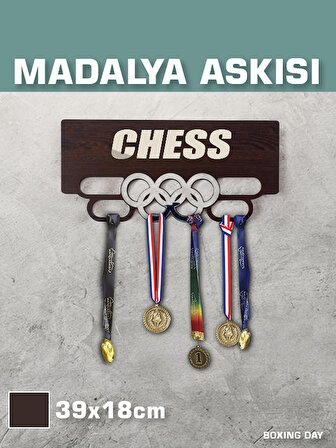 Satranç Sporcu Madalya Askısı S / CHESS Sporcu Ödül Duvar Askılı Madalyalık, Tutucu