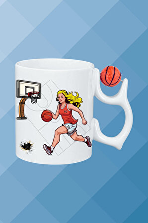 Basketboll Toplu Basket Sever Kupa Bardak Çay Kahve Fincanı Kadın Oyunculu-11
