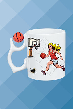 Basketboll Toplu Basket Sever Kupa Bardak Çay Kahve Fincanı Kadın Oyunculu-11