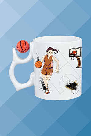 Basketboll Toplu Basket Sever Kupa Bardak Çay Kahve Fincanı Kadın Oyunculu-12