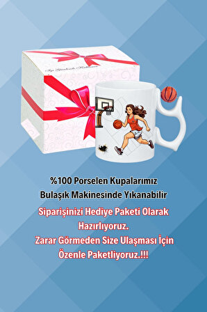 Basketboll Toplu Basket Sever Kupa Bardak Çay Kahve Fincanı Kadın Oyunculu-14