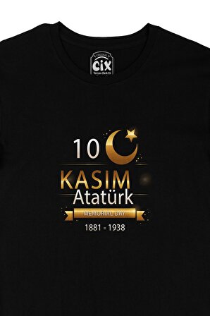 10 Kasım Atatürk Hatırası Memorial Siyah Tişört