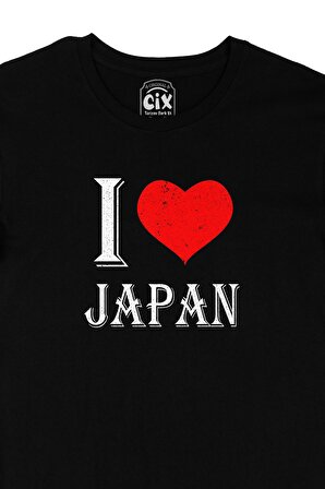 I Love Japan Siyah Tişört