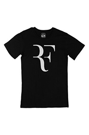 Roger Federer RF Siyah Tişört