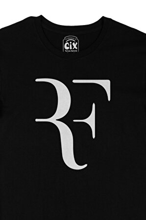 Roger Federer RF Siyah Tişört