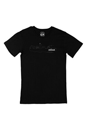 Adana Çizimli Siyah Tişört