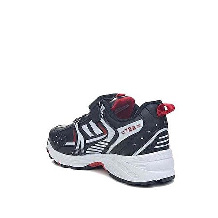 Lafonten Erkek Çocuk Cilt Siyah Kırmızı Renk Günlük Spor Ayakkabı