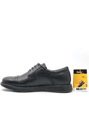 Forex 2918 Dr.Tavsiyeli Hakiki Deri Erkek Klasik Ayakkabı SİYAH