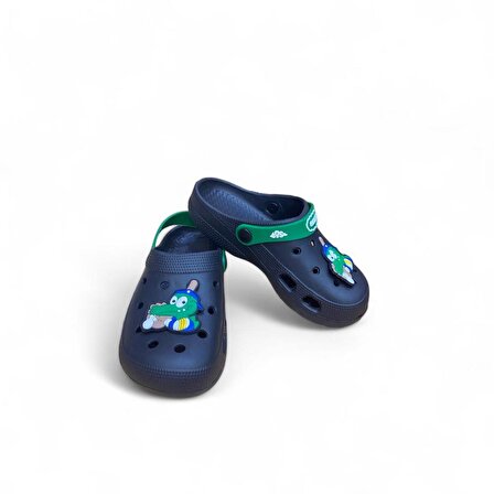 Gezer Erkek Çocuk Sabo Plaj Havuz Banyo Günlük Terlik & Sandalet Siyah Renk