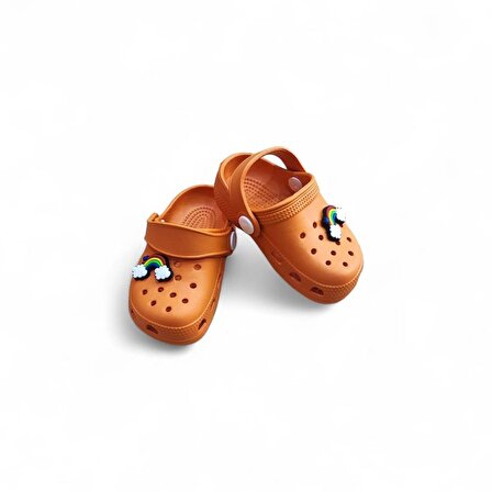 Unisex Çocuk Sabo Plaj Havuz Banyo Günlük Terlik & Sandalet Turuncu Renk