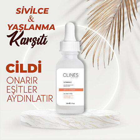 Sivilce Karşıtı, Aydınlatıcı ve Cilt Tonu Eşitlemeye Yardımcı Vitamin C Serum 30 ml