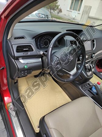 Honda CR-V 2012-2018 Arası Bej 3D Havuzlu Paspas