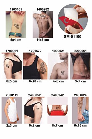 Efsane Tasarımlar Geçici Dövme şablonları 10 Adet Kampanya Ürünü