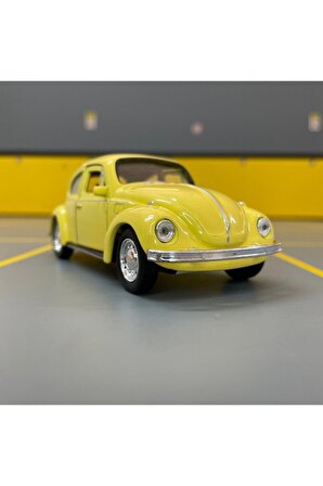 Volkswagen Beetle 1/36 Ölçek Diecast Metal Model Araba Çek Bırak Araba Oyuncak Araba