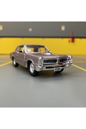 Pontiac Gto 1965 1/36 Ölçek *c&c Model Garage* Çek Bırak Diecast Metal Model Oyuncak Araba