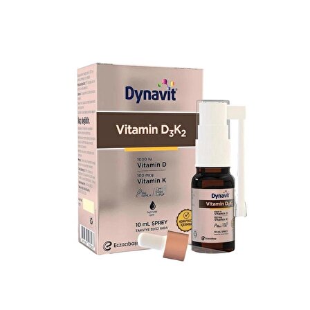Dynavit Vitamin D3K2 D Vitamini Ve K Vitamini İçeren Takviye Edici Gıda 10ml Sprey