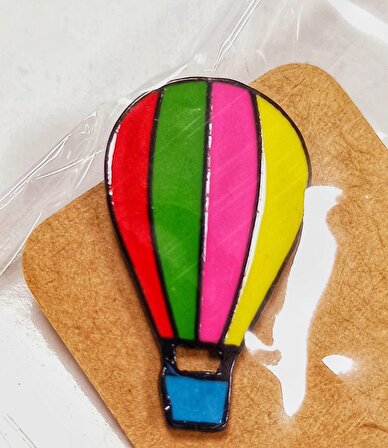 Renkli uçan balon çocuk broş