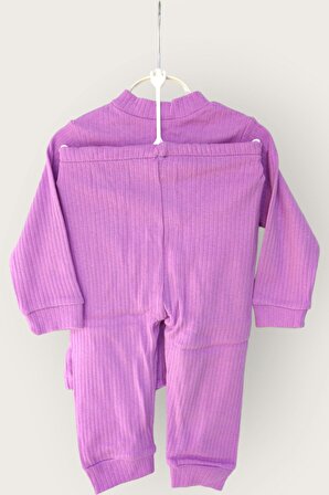Düğmeli Unisex Bebek Pijama Takımı
