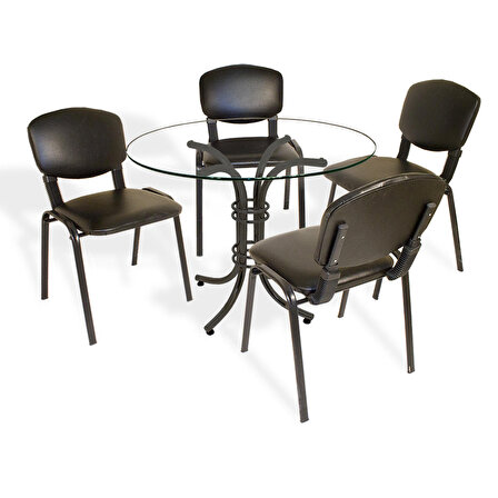 Buket - Form Ofis Toplantı Masa Takımı - Siyah