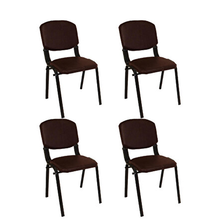 Form Ofis ve Toplantı Sandalyesi (4 Adet) -  Kahve
