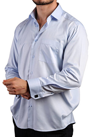 Mavi Rahat Kesim Micro Kumaş Kol Düğmeli Regular Fit Erkek Gömlek - 190-4