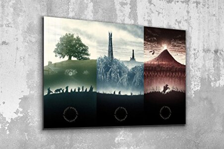 DCHCA0148 - Cam Baskı Tablo / The Lord of The Rings - 90 x 60 cm