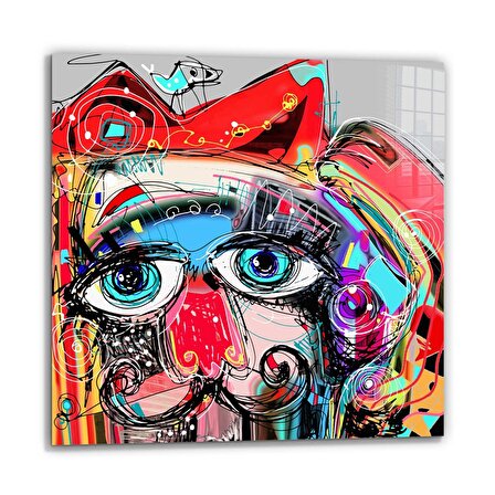 DCHCA4896 - Cam Baskı Kare Tablo / Pop-Art - 50 x 50 cm