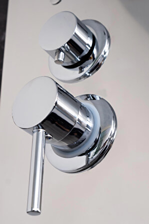 DECORDEM BANORA Infinity Lux Duş Paneli, 5 Fonksiyonlu, Paslanmaz Çelik, Tepe Duş, Şelale Sistem, Krom