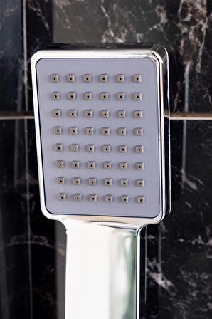 DECORDEM BANORA Infinity Lux Duş Paneli, 5 Fonksiyonlu, Paslanmaz Çelik, Tepe Duş, Şelale Sistem, Krom