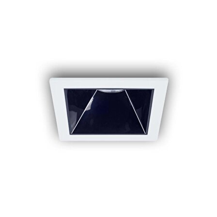 4,5W 6500K (Beyaz ışık) GU10 Duylu Kare Gömme Spot Armatür (beyaz - siyah)