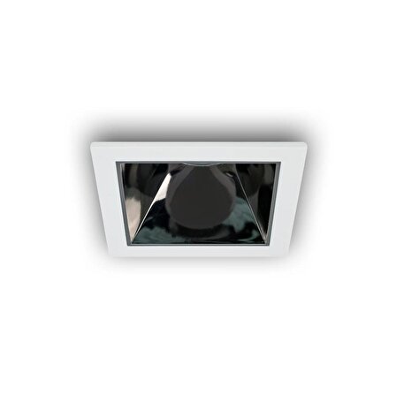 4,5W 3000K (Gün Işığı) GU10 Duylu Kare Gömme Spot Armatür (beyaz - platin)