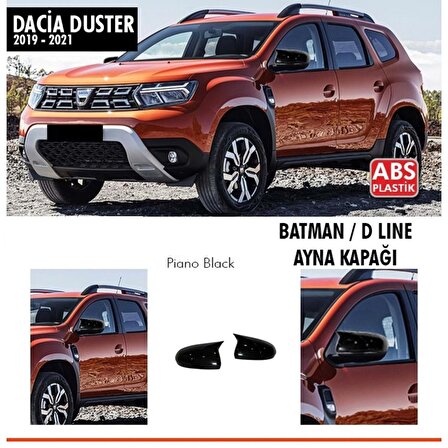 Dacia Duster Yarasa Batman Ayna Kapağı 2018 ve üzeri Parlak Siyah