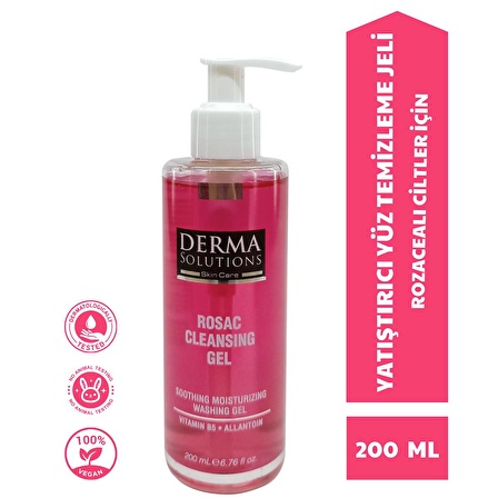 Derma Solutions Rosac Cleasing Gel - Rozacealı Ciltler Için Yatıştırıcı Yüz Temizleme Jeli