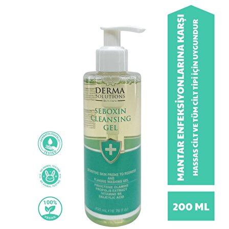 Derma Solutions Seboxin Cleansing Gel 200 ml - Mantar Enfeksiyonlarına Karşı Temizleme Jeli