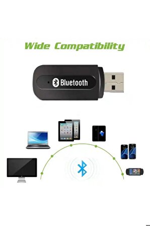 Bluetooth Dongle Usb/aux 3.5mm Kablosuz Stereo Ses Müzik Alıcısı/adaptör Dongle Uyumlu