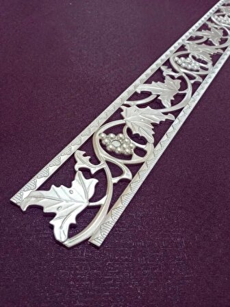 Poliüretan Dekoratif Saray Duvar&Tavan Çıta Bordürü - Gümüş Renk (EN:10 CM-BOY:100 CM)